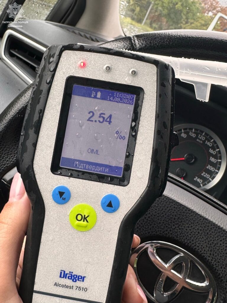 Майже в 13 разів вище норми: у Кременчуці патрульні зупинили нетверезого водія на вантажівці ГАЗ